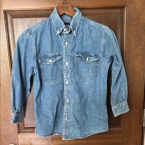 GAP Kids Blue Denim Button Down Shirt